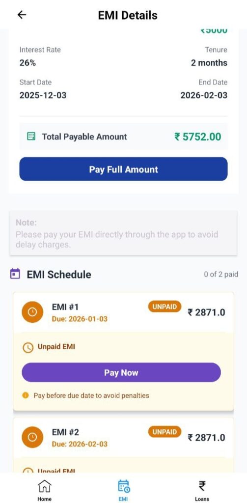 PFIL Finance Loan repyment
