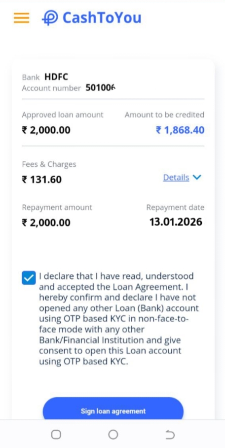 Cashtoyou loan apply