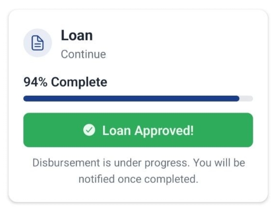 Vector blink loan app approved
