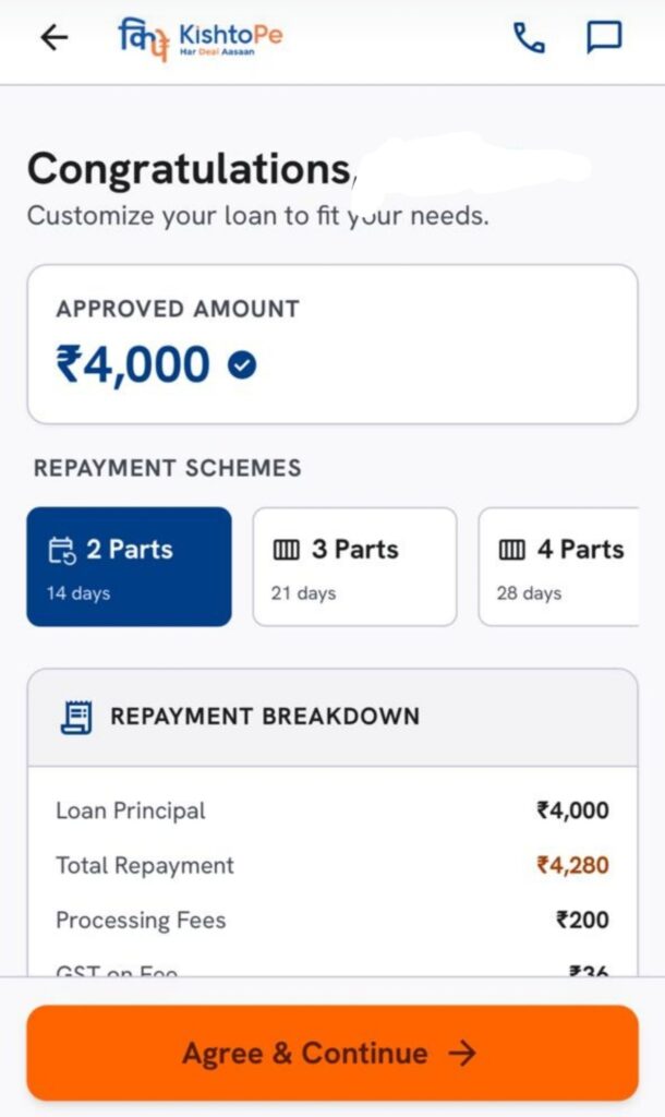 Kishtope loan app