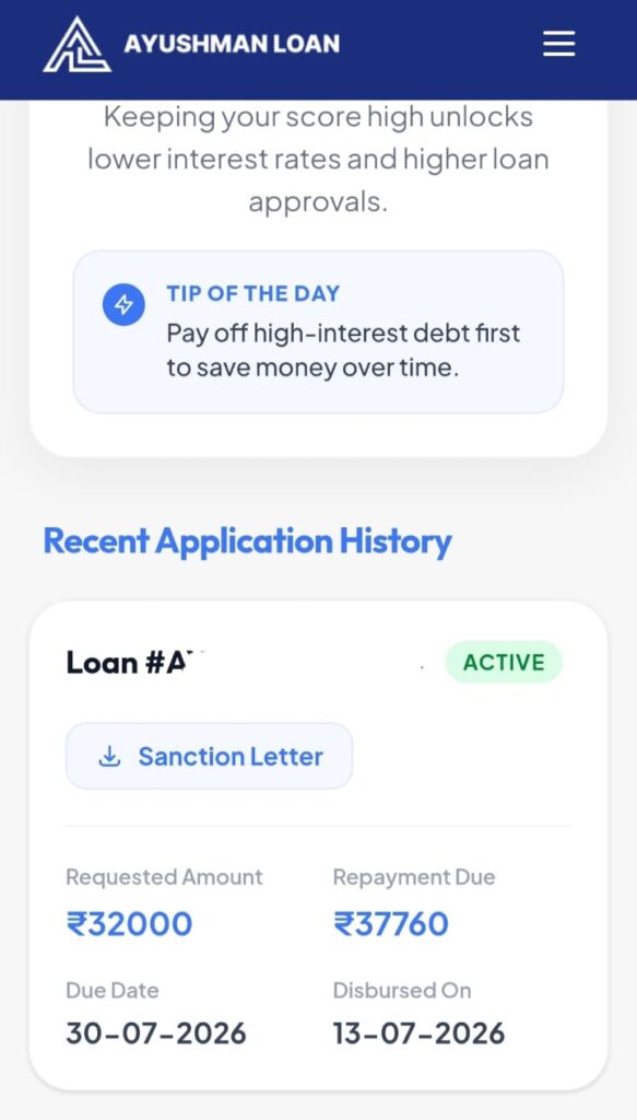 Ayushman Loan Apply
